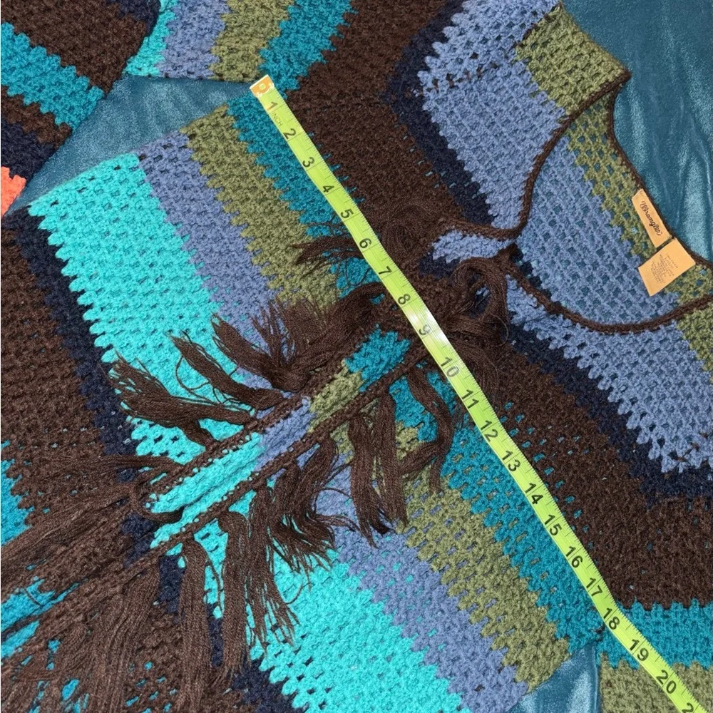 🌵WRANGLER🌵AZTEC LONG FRINGE CARDI🌵 - Picture 6 of 7